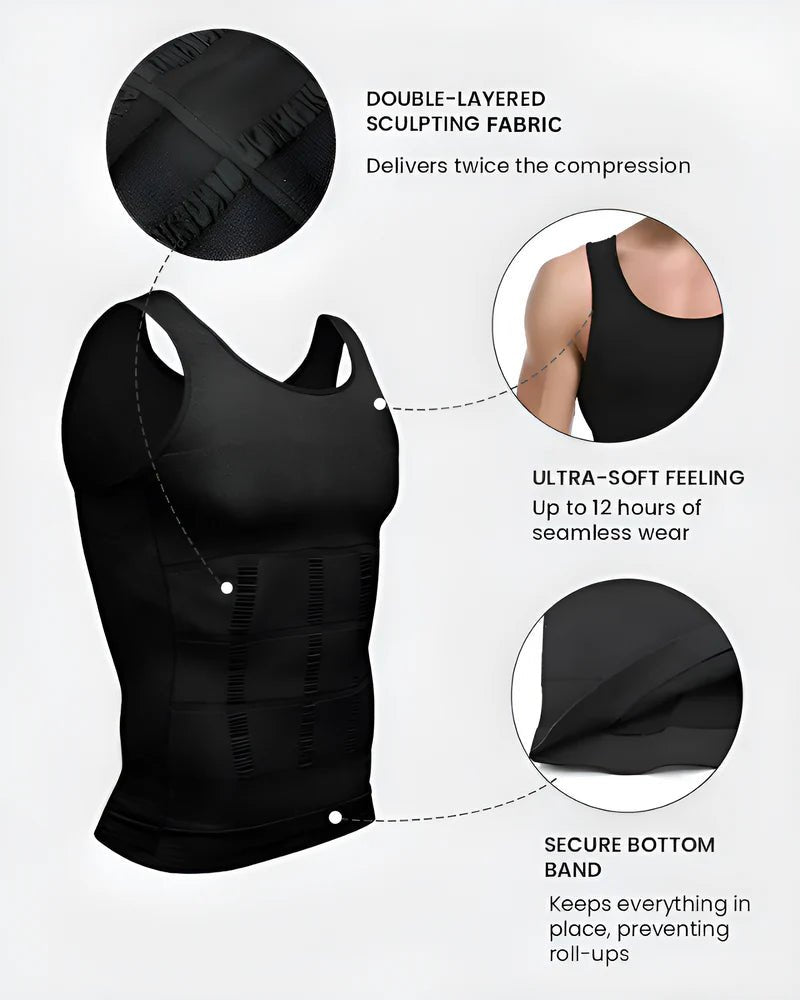 Men’s Slimming Compression Tank - Hemisphere | Balance Your Life