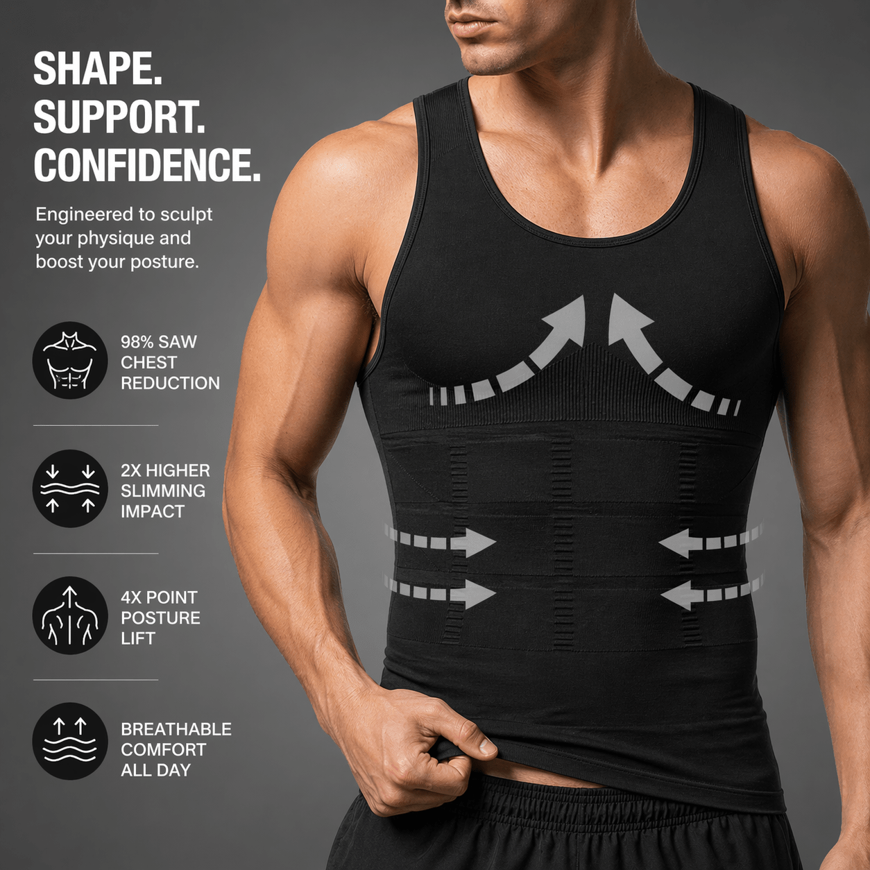 Men’s Slimming Compression Tank - Get Hemisphere | Balance Your Life